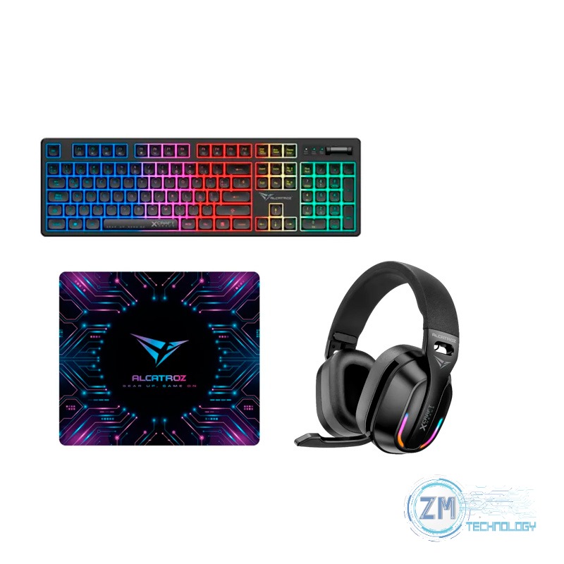 Teclados y combos COMBO GAMER 4 EN 1 ALCATROZ NEXUS BLACK WIRELESS RECARGABLES, vista 2