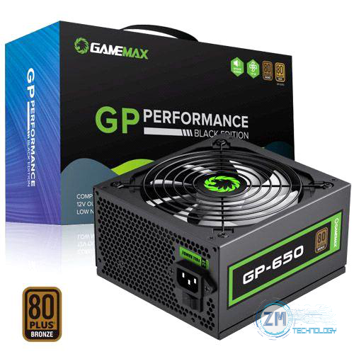 Fuente de Poder Certificada Gamemax CP Performance Black EDITION-650 WTS