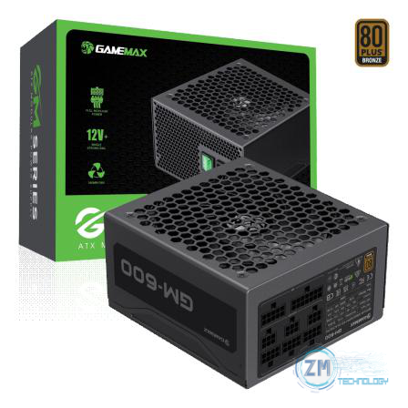 Fuente de Poder Certificada Gamemax GM SERIES-600 WTS Semimodular – 80