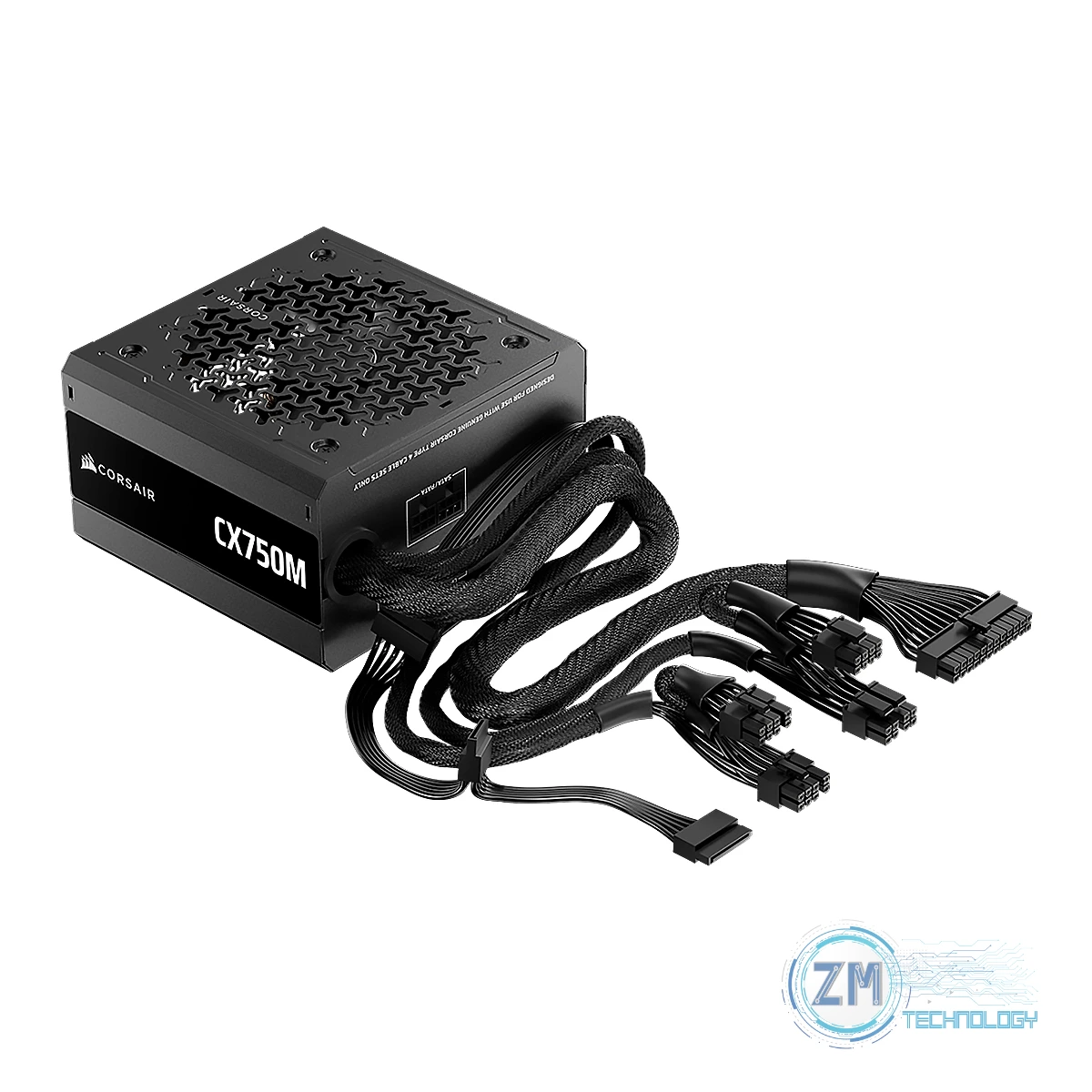 Fuentes de poder FUENTE DE PODER CORSAIR 750W CX-M CX-750M Series 80 Plus Bronze Semi-Modular Low-Noise, vista 2