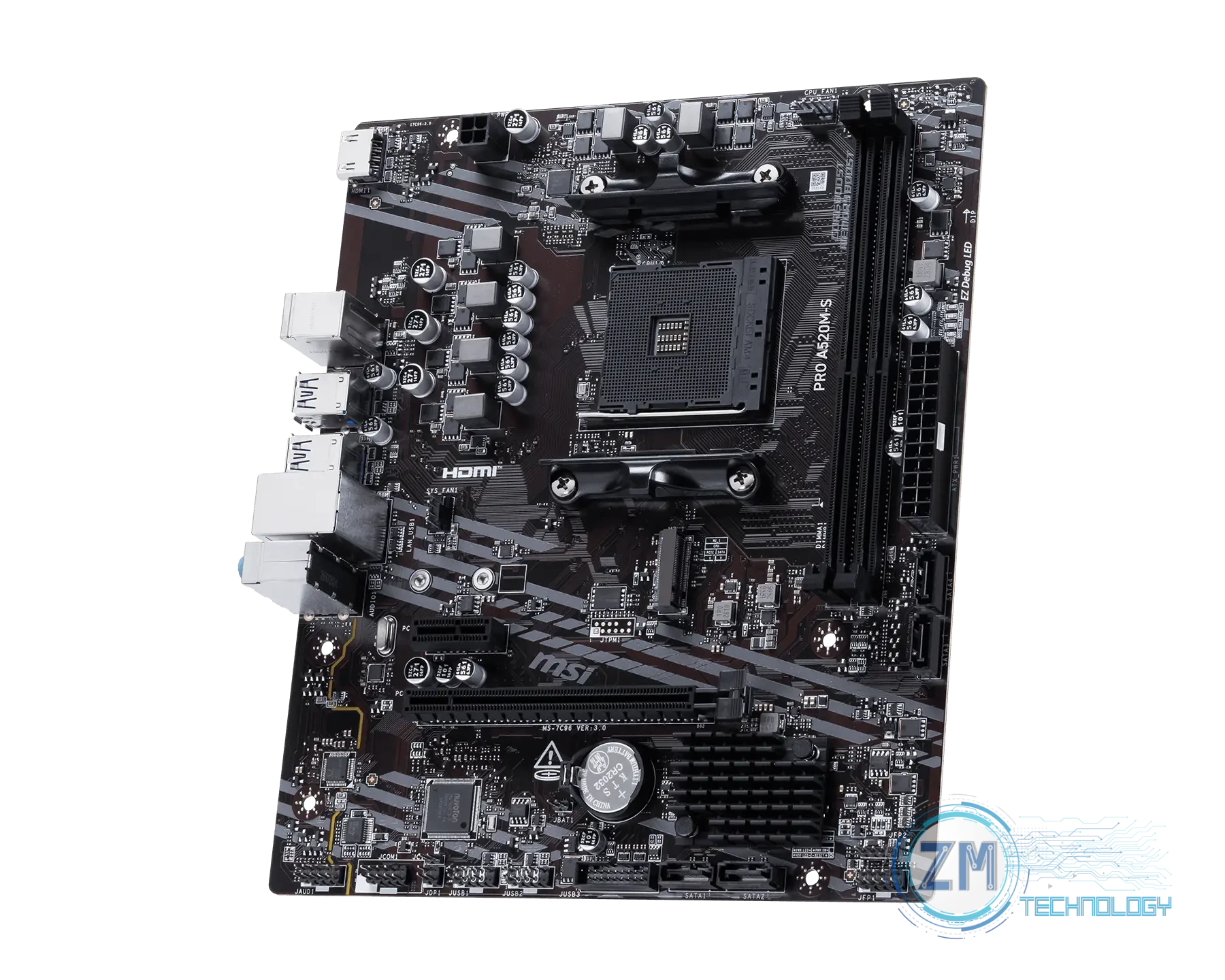Mainboards Mainboard MSI A520M-S Pro, vista 3