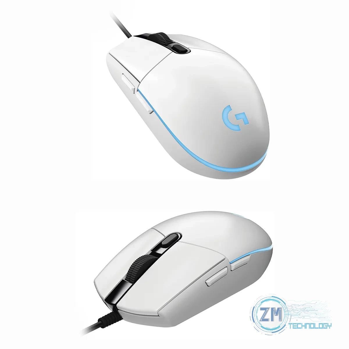 Accesorios Mouse Logitech Gaming G203 Blanco Alambrico Rgb Lightsync G-Hub, vista 3