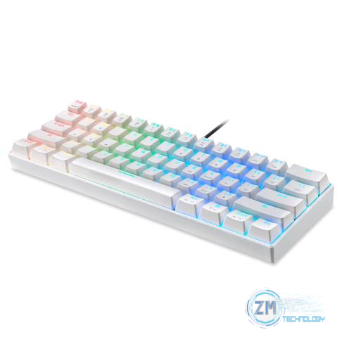Teclado Mecánico Gamer Retroiluminado RGB BW61 AL 60% Blanco Cantidad de
