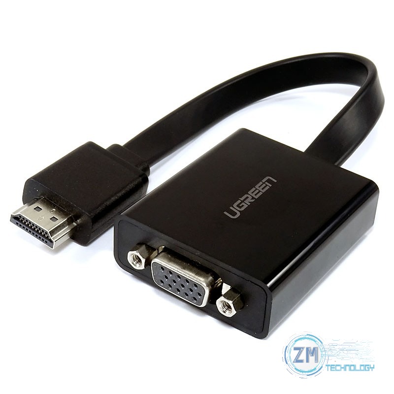 Accesorios Ugreen Adaptador HDMI a VGA 1080P Conversor Activo con Audio 3.5