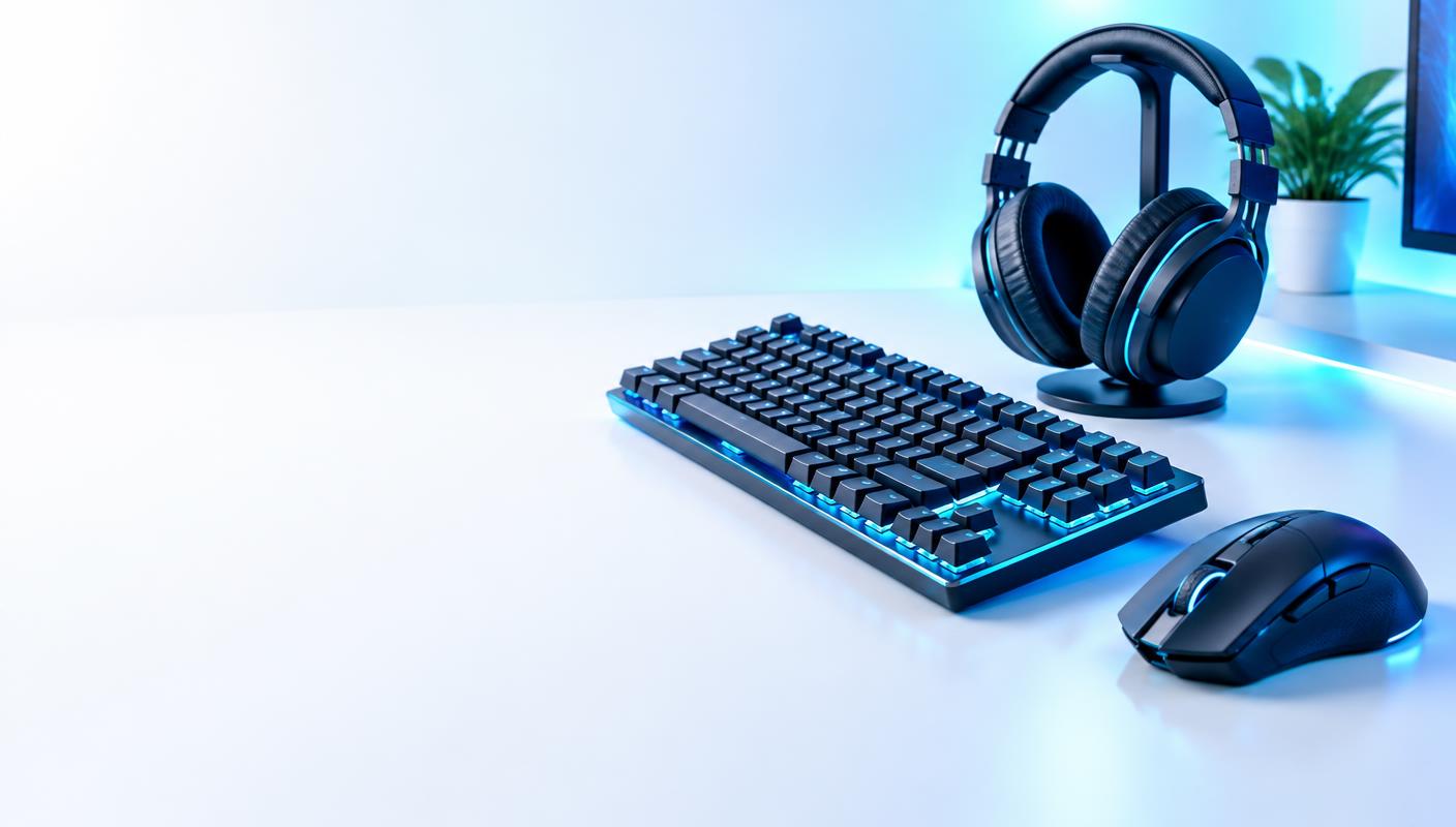 Teclado, mouse y audífonos gamer